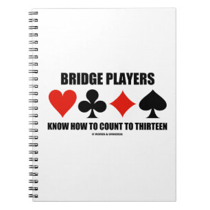 Caderno Espiral Os jogadores de ponte sabem contar a treze