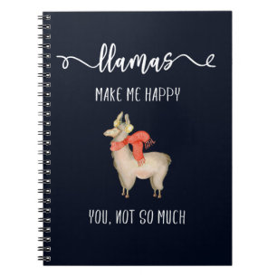 Caderno Espiral Os lamas fazem-no me feliz, não tanto provérbio