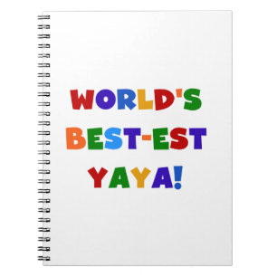 Caderno Espiral Os melhores presentes de Yaya no mundo das cores b