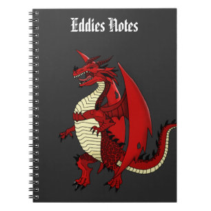 Caderno Espiral Os meninos personalizaram o dragão do caderno,
