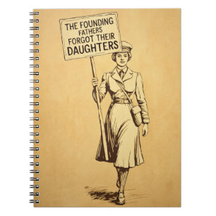 Caderno Espiral Os Pais Fundadores Suffragette Protest Art