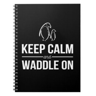 Caderno Espiral Os Pinguins Mantêm-Se Calmos E Se Amarram