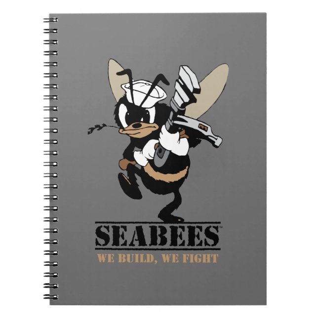 Caderno Espiral Os Seabees que nós nos construímos lutam o bloco (Frente)