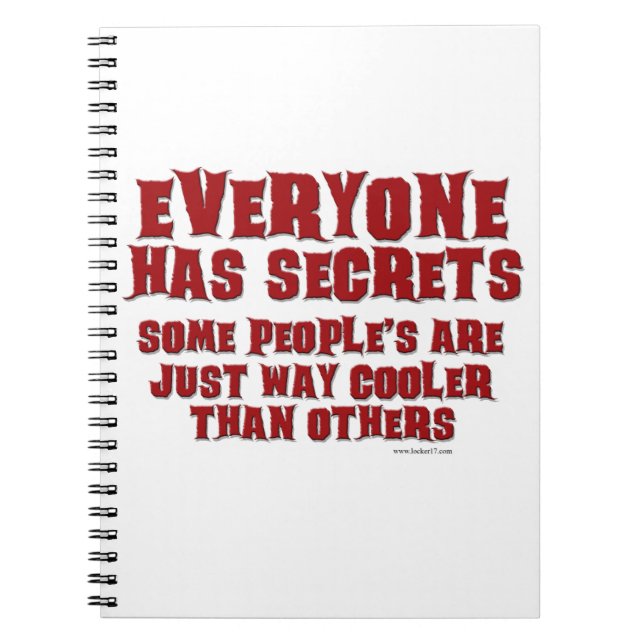Caderno Espiral Os Segredos São Legal E Engraçados Slogan De Livro (Frente)
