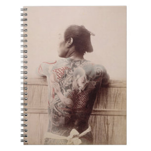 Caderno Espiral Os tatuagens do noivo japonês, c.1880 (foto)