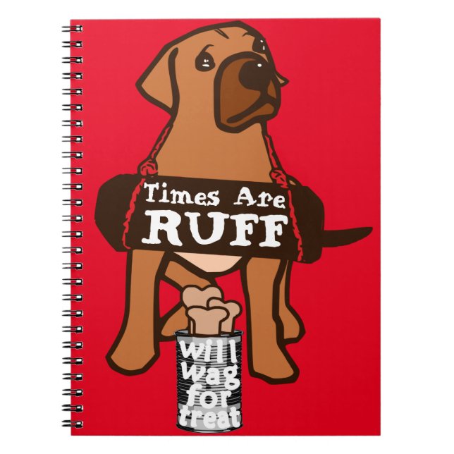 Caderno Espiral Os tempos são marrom-rufo Cachorro Ridgeback (Frente)