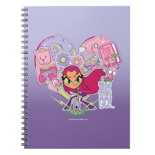 Caderno Espiral Os titã adolescentes vão! gráfico do perfurador