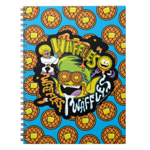 Caderno Espiral Os titã adolescentes vão! Waffles do menino do