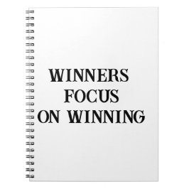 Caderno Espiral Os vencedores se concentram em ganhar o Diário par