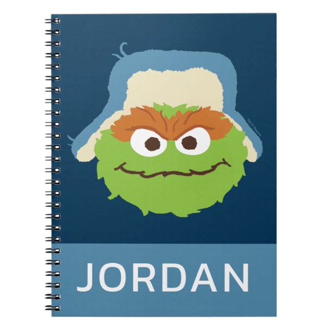 Caderno Espiral Oscar, o rosto do Grouch Woodland | Adicione seu n (Frente)