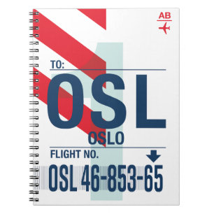 Caderno Espiral Oslo - Diário Viagem