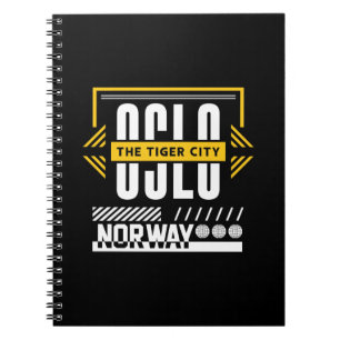 Caderno Espiral Oslo Noruega - A Cidade do Tigre Tipografia Urbana