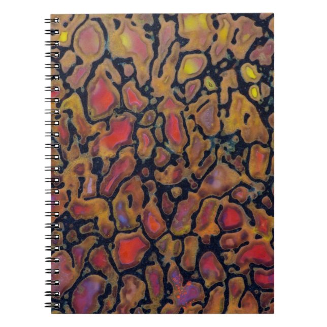 Caderno Espiral Osso de Dinossauro com Padrões (Frente)