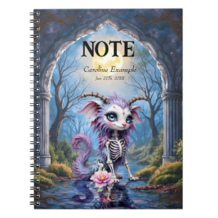 Caderno Espiral Ossos ao Luar – Guardião dos Sonhos Esquecidos.