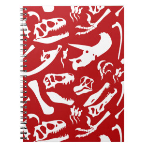 Caderno Espiral Ossos do Dinossauro (Vermelho)