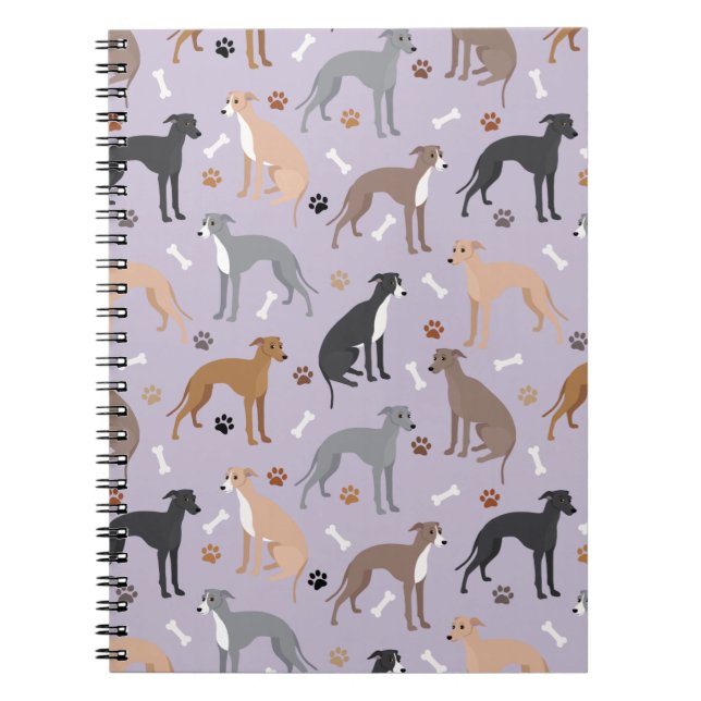 Caderno Espiral Ossos e patas do Cachorro Italiano (Frente)