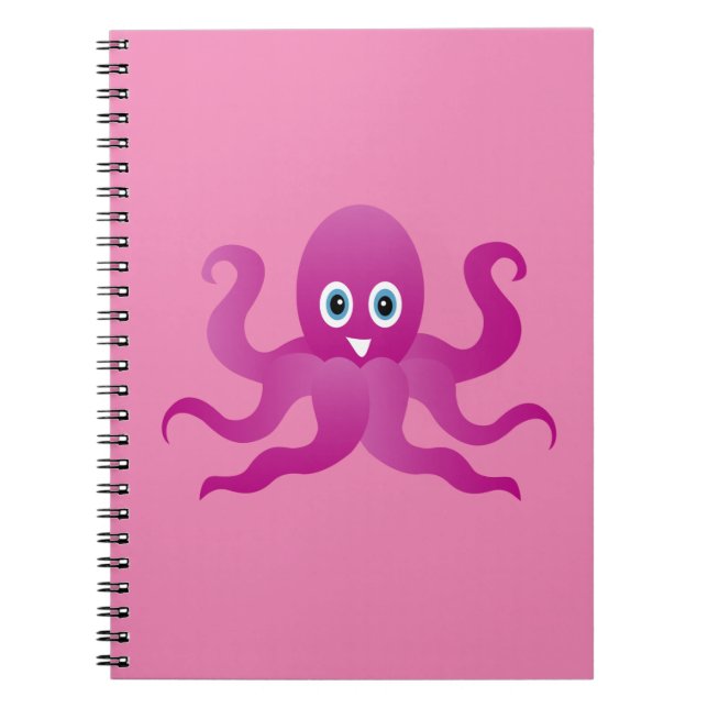 Caderno Espiral Otopia roxa divertida (Frente)