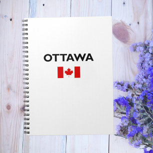 Caderno Espiral Ottawa Canadá Flag Light-Color
