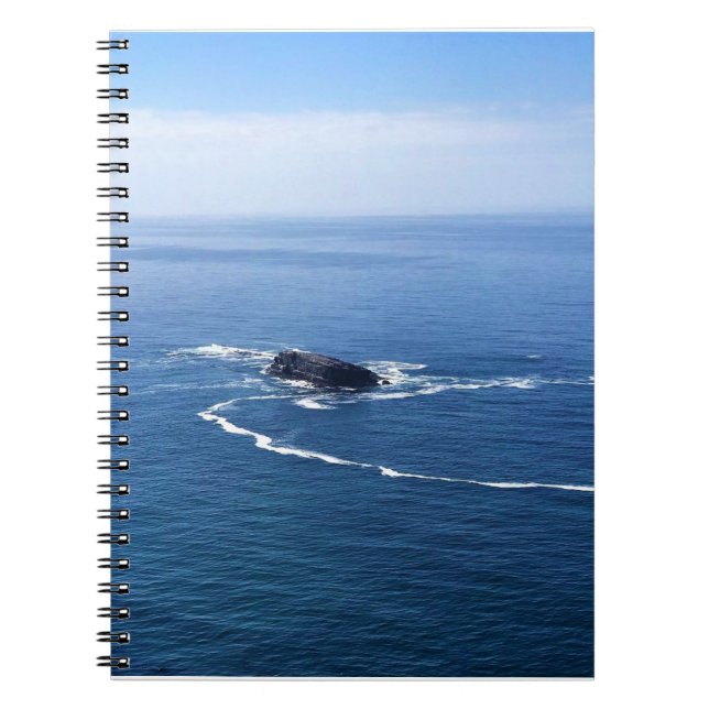 Caderno Espiral Otter Rock, Cape Foulweather, Newport, Oregon (Frente)