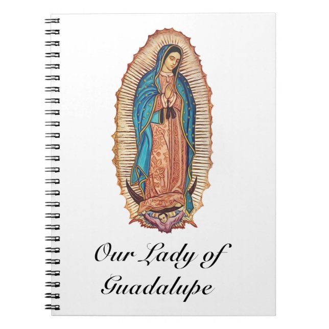 Caderno Espiral Our Lady of Guadalupe Miraculous Tilma Fine Art (Frente)