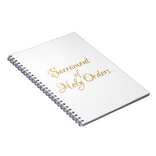Caderno Espiral Ouro 3D do Sacrament de Santo Ofício