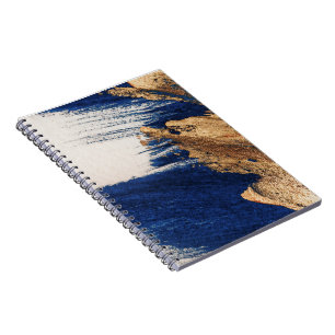 Caderno Espiral Ouro à Meia-Noite: Elegância Abstrata