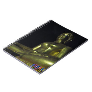 Caderno Espiral Ouro Buda à Noite