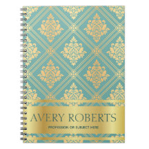 Ouro ciano floral elegante metálico moderno