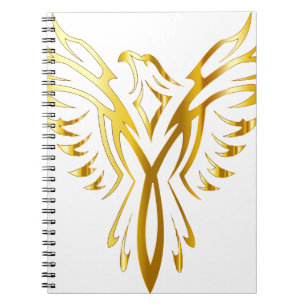 Caderno Espiral ouro de phoenix