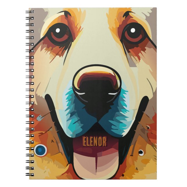 Caderno Espiral Ouro Feliz Retriever (Frente)