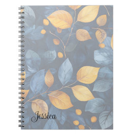 Caderno Espiral Ouro Foliage Sonha Natureza de outono Beleza