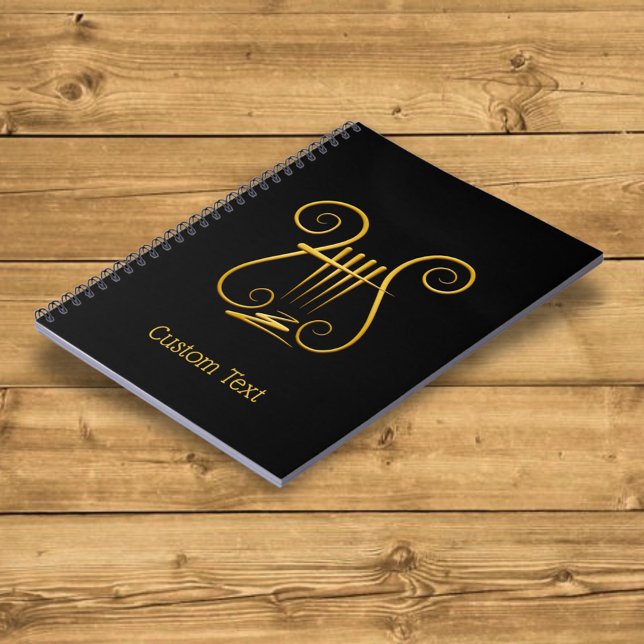Caderno Espiral Ouro Lyre (Criador carregado)