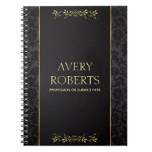 Ouro negro floral elegante e metálico moderno