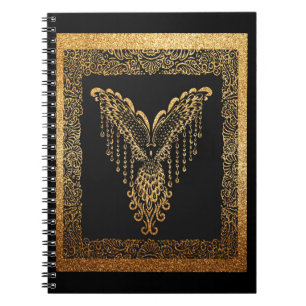Caderno Espiral Ouro Phoenix Elegance