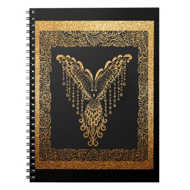 Caderno Espiral Ouro Phoenix Elegance (Frente)