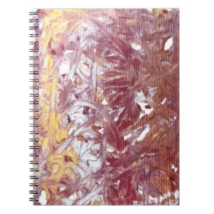 Caderno Espiral Ouro, Prata, Vermelho, Dourado Rosa, Obra de Arte