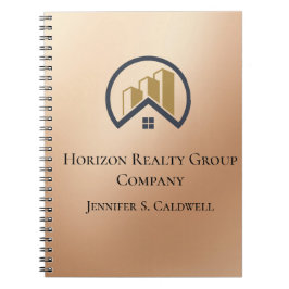 Caderno Espiral Ouro Rosa | Imobiliário de Cor Vermelha