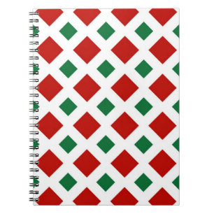 Caderno Espiral Ouros Vermelhos e Verdes em Branco