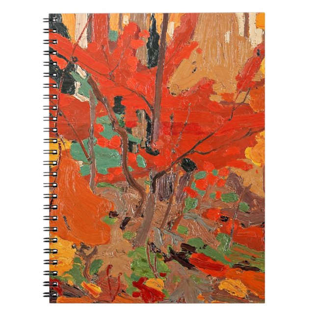 Caderno Espiral Outono, arte fina de Tom Thomson, (Frente)