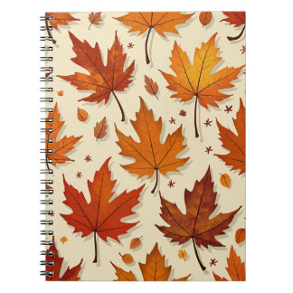 Caderno Espiral Outono deixa notebooks