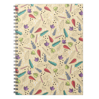 Caderno Espiral outono Folha de Folha de outono Medley Colorida Qu