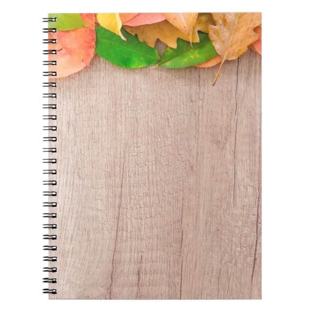 Caderno Espiral Outono - laranja - amarelo (Frente)