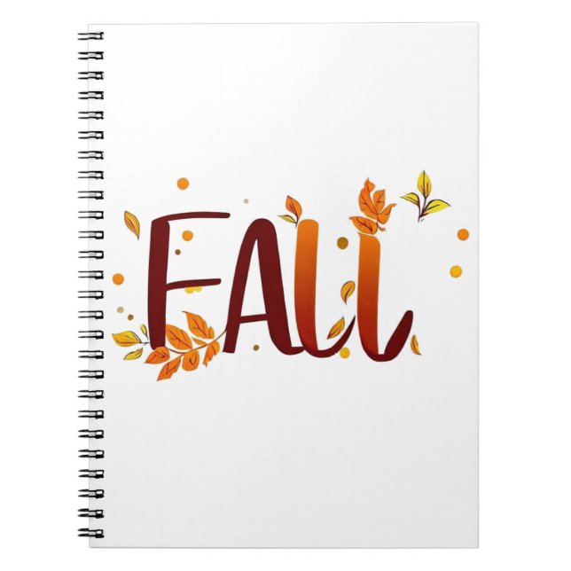 Caderno Espiral outono/outono/Folhas (Frente)