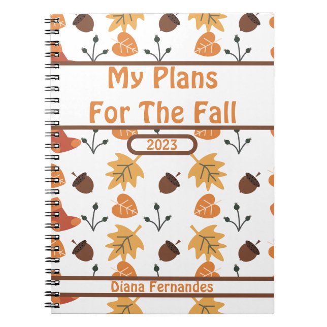 Caderno Espiral Outono Personalizado (Frente)