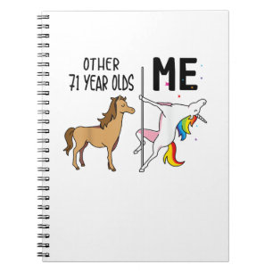 Caderno Espiral Outro Presente de Aniversário de 71 Anos do Unicór