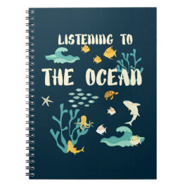 Caderno Espiral Ouvindo O Oceano, Dia Da Terra,