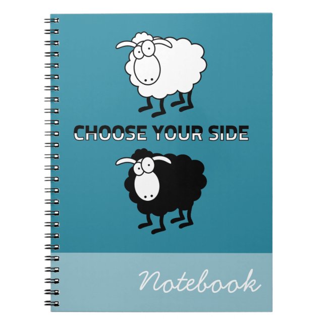 Caderno Espiral Ovelhas pretas e brancas (Frente)