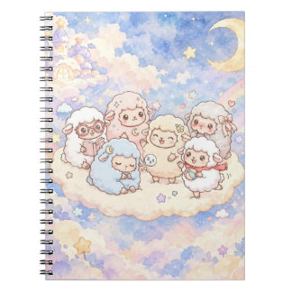 Caderno Espiral Ovelhas Sonhadoras Fofas