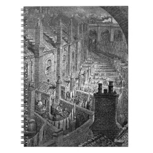 Caderno Espiral Over London By Rail Gustave Dore 1870