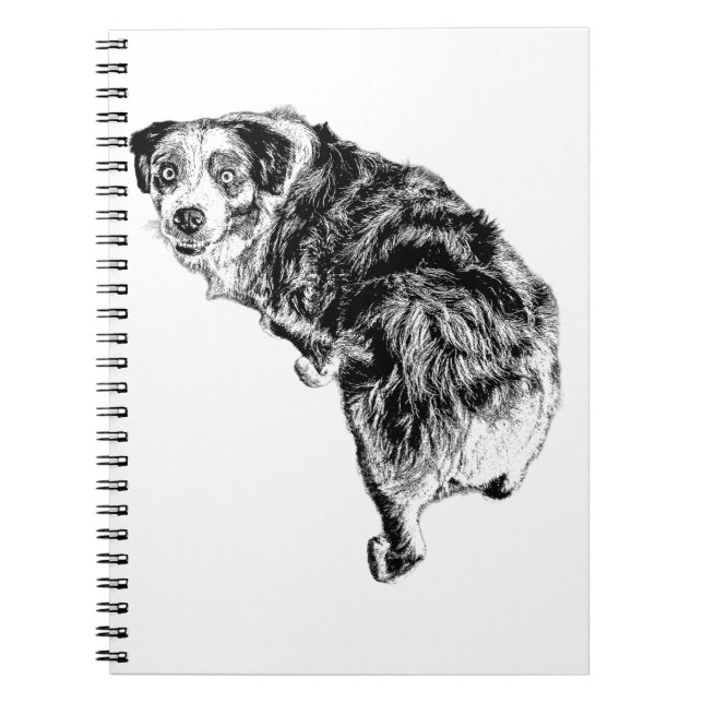Caderno Espiral Over-the-Shoulder Aussie Dog Phone Case (Frente)